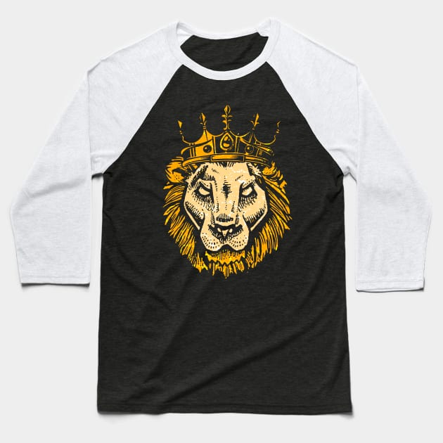 King Lion Baseball T-Shirt by Mila46